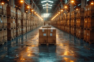 Full shot background of a large factory