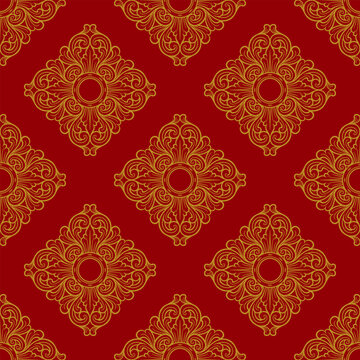 Balinese pattern, vintage vector , royal wallpaper