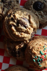 soft cookies with dark chocolate