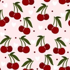 seamless pattern with cherry