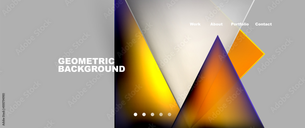 Aufkleber A graphic design featuring colorful triangles in shades of electric blue on a gray background. The symmetry and pattern create a visually appealing geometric composition