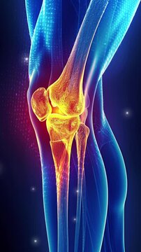 x-ray of joint on the knee as medical reference
