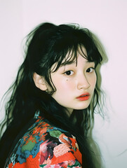 Fototapeta premium 優しい微笑みのアジア人女性のファッションポートレート