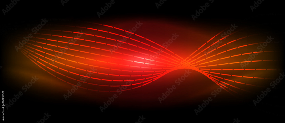 Poster an amber light illuminates the sky against a dark background. the automotive lighting creates a circ