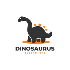 Dinosaur cute logo vector