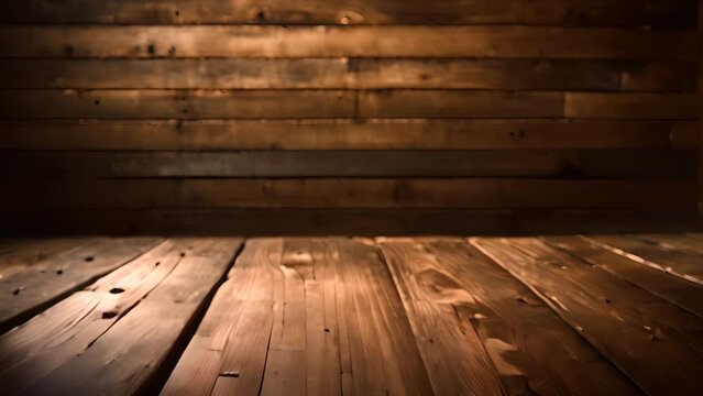 Dark Wooden Floor in Contrast Generative AI