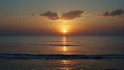 Fototapeta premium dawn over the sea ai_generated