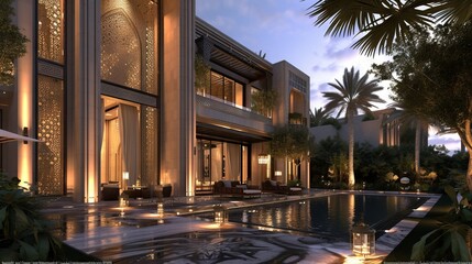 Inspiring Architectural Design: Luxury Villa Mansion, 3D Render
