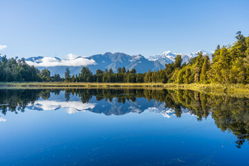 Reflection in Lake Matheson, Fox Glacier, New Zealand