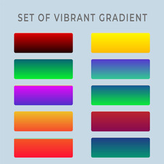 Set of vibrant gradient background ui ux design vector