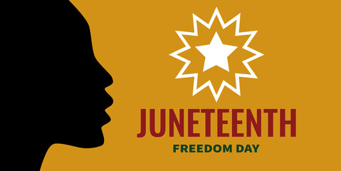 Juneteenth Freedom Day. African heritage . June 19. Celebrate Black Freedom. Flag. 3d illustration