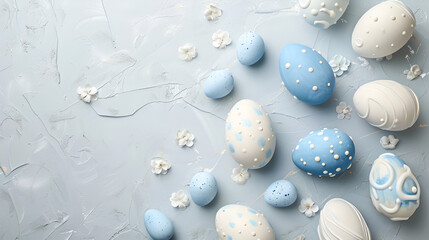 blue and white eggs,generative ai