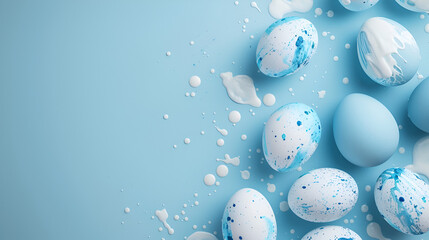 blue and white eggs,generative ai