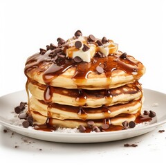 fluffy chocolate chip pancakes