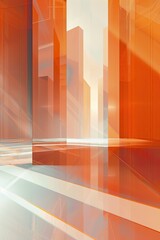 A futuristic background with orange and white colors  