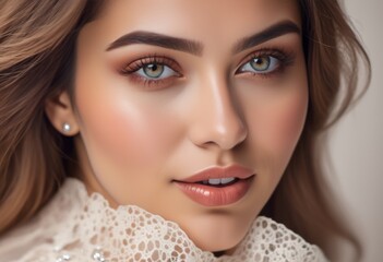 Obraz premium A Portrait Of Breathtakingly Gorgeous, Exotic, Beautiful Woman. 