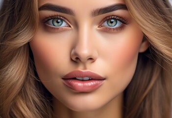 Fototapeta premium A Portrait Of Breathtakingly Gorgeous, Exotic, Beautiful Woman. 