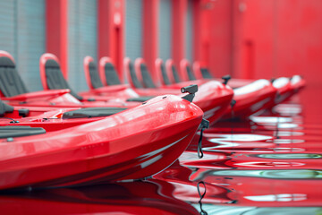 Close-ups of transportation and machinery, highlighting red and yellow components with network and data connections