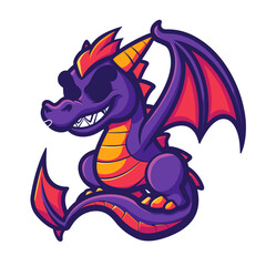 A cool cartoon dragon with shades
