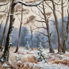 winter forest in the winter