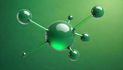 Green Molecule 3d background
