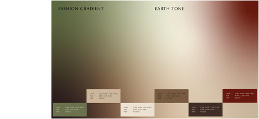 Creative Gradient Template Design for Website Landing Page Fashion Business with Earth Tone Color Palette