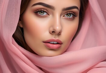 Naklejka premium A Portrait Of Breathtakingly Gorgeous, Exotic, Beautiful Woman. 