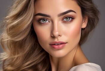 Fototapeta premium A Portrait Of Breathtakingly Gorgeous, Exotic, Beautiful Woman. 