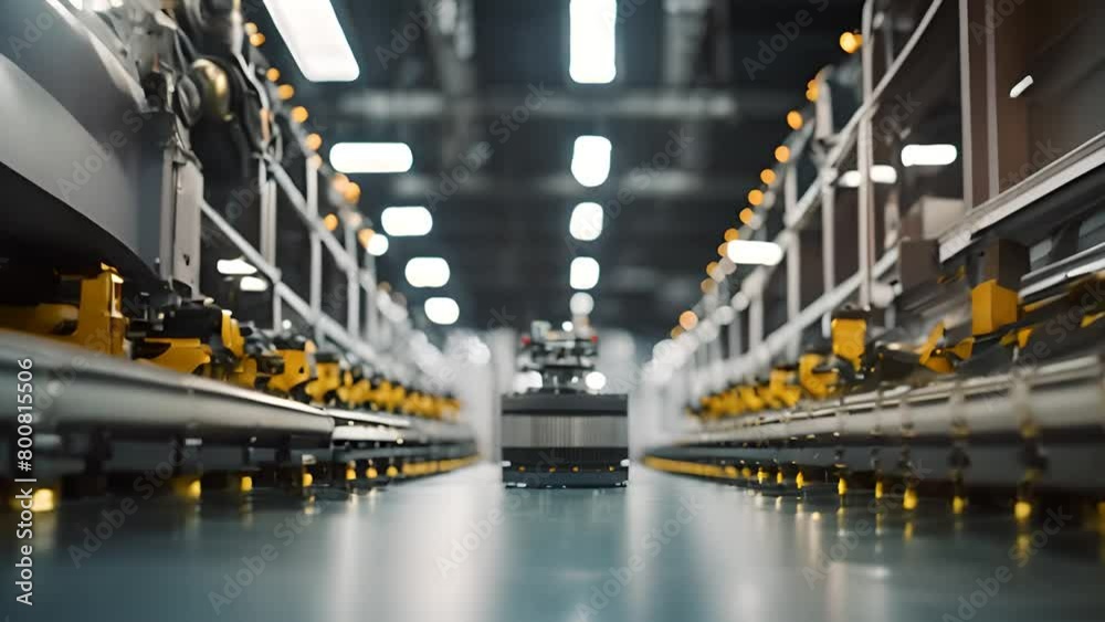 Poster busy machine room with multiple machines generative ai
