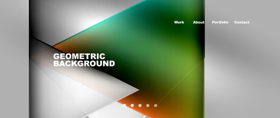 A fluid geometric background with triangles in various tints and shades on a gray backdrop. Perfect for a modern brands display device or gadget