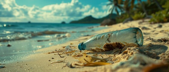 Each discarded plastic bottle is a reminder of the importance of professionalism in preserving the marine ecosystem, driving the beach cleaners' mission forward.