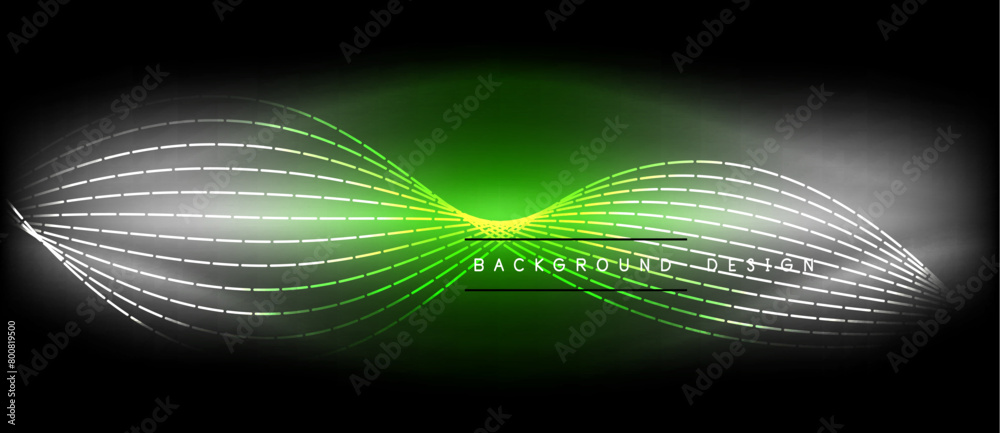 Poster an electric blue and white glowing wave symbolizing water and gas, created with visual effect lighti