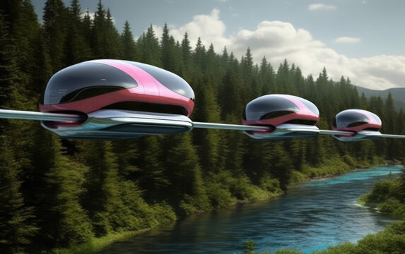 High-speed magnetic levitation trains.