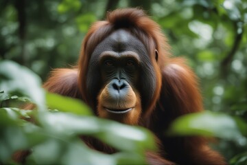 'borneo orangutan orang ape tree monkey primitive sarawak climbing orange indonesia forest malaysia primate endangered sumatra wild nature animal wildlife jungle fun park cute playful rainforest zoo'