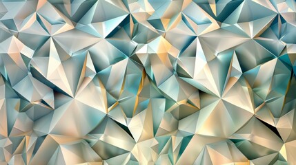 A series of overlapping triangles and diamonds that create an abstract geometric pattern resembling the facets of a gemstone..