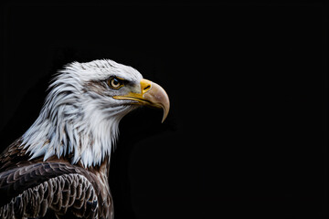 Obraz premium photo realistic portrait of an white head eagle