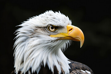 Obraz premium photo realistic portrait of an white head eagle