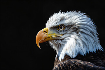 Obraz premium photo realistic portrait of an white head eagle