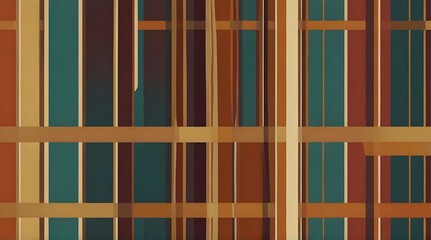 retro vintage 70s style stripes background poster line .Generative AI