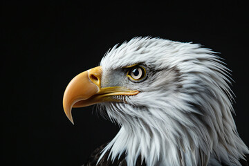 Obraz premium photo realistic portrait of an white head eagle