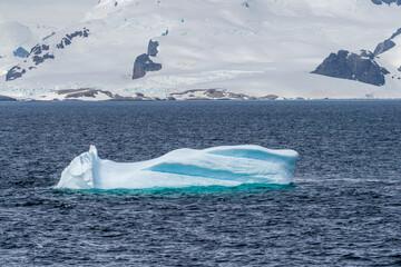 Icebergs and Glaciers align the coast of the Antarctic peninsula, and its many islands. Image taken...