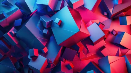 A vibrant profile picture background featuring various geometric forms in vivid colors creates a dynamic and eye-catching visual appeal - Powered by Adobe