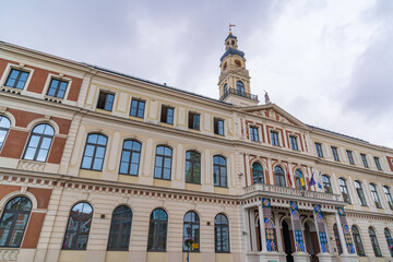 Fototapeta na wymiar Riga City Hall in the old town, Latvia