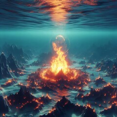 Fire under the ocean
