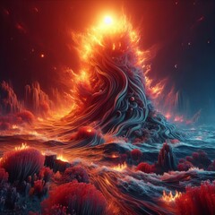 Fire under the ocean