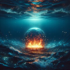 Fire under the ocean