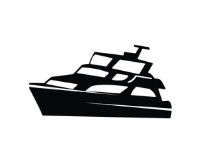 boat silhouette good for element design, banner etc