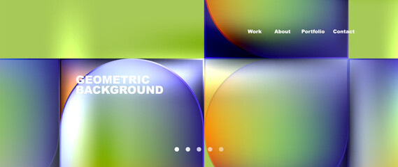 A vibrant geometric background featuring circles and squares in electric blue, magenta tints and shades. Perfect for macro photography, brand graphics, or as a bold design element