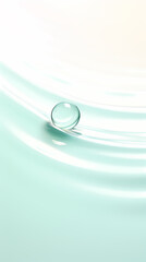 A drop of water falls on a calm surface and creates ripples