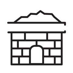 Cold Snow Flake Line Icon